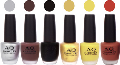 

AQ Fashion Gel Velvet Matte Nail polish combo 6916 Multicolor(Pack of 6)