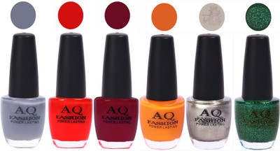 

AQ Fashion Gel Nail Polish Combo 2456 Multicolor(Pack of 6)