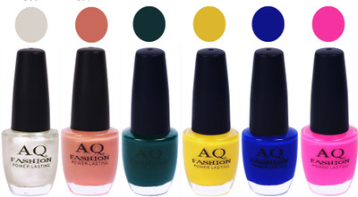 

AQ Fashion Gel Nail Polish Combo 2390 Multicolor(Pack of 6)