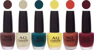 

AQ Fashion Gel Velvet Matte Nail polish combo 6883 Multicolor(Pack of 6)
