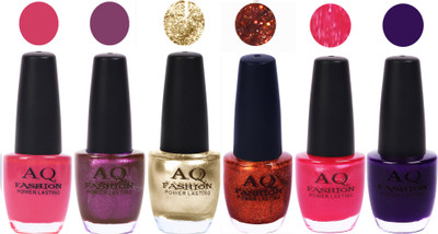 

AQ Fashion Gel Nail Polish Combo 2481 Multicolor(Pack of 6)