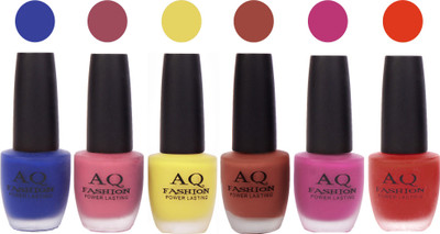 

AQ Fashion Gel Velvet Matte Nail polish combo 6907 Multicolor(Pack of 6)