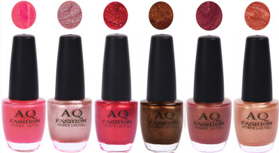 

AQ Fashion Gel Nail Polish Combo 2395 Multicolor(Pack of 6)