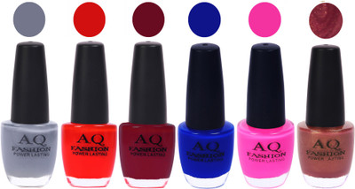 

AQ Fashion Gel Nail Polish Combo 2454 Multicolor(Pack of 6)