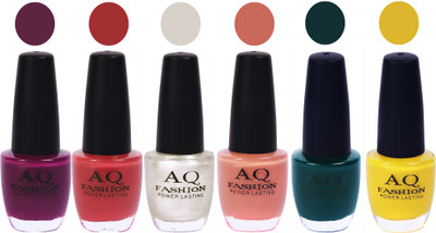 AQ Fashion Gel Nail Polish Combo 2416 Multicolor(Pack of 6)