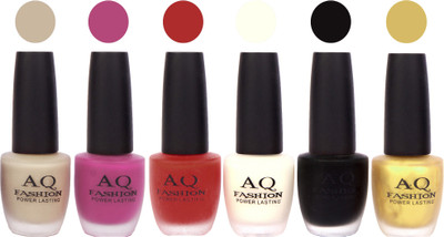 

AQ Fashion Gel Velvet Matte Nail polish combo 6886 Multicolor(Pack of 6)
