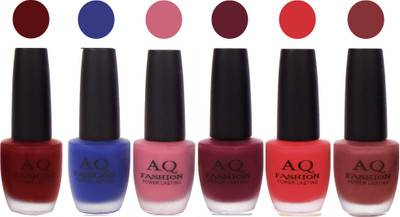 

AQ Fashion Gel Velvet Matte Nail polish combo 6965 Multicolor(Pack of 6)