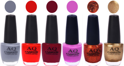 

AQ Fashion Gel Nail Polish Combo 2463 Multicolor(Pack of 6)