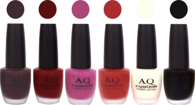 

AQ Fashion Gel Velvet Matte Nail polish combo 6929 Multicolor(Pack of 6)