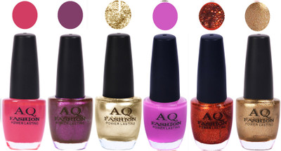 

AQ Fashion Gel Nail Polish Combo 2496 Multicolor(Pack of 6)