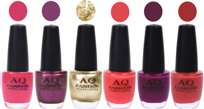 

AQ Fashion Gel Nail Polish Combo 2485 Multicolor(Pack of 6)