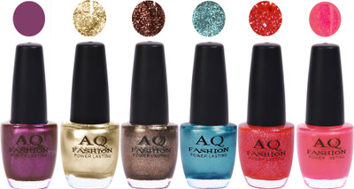 

AQ Fashion Gel Nail Polish Combo 2402 Multicolor(Pack of 6)