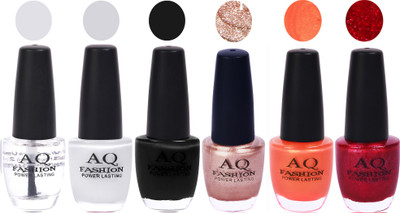 

AQ Fashion Gel Nail Polish Combo 2474 Multicolor(Pack of 6)