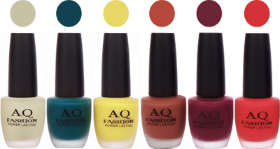 

AQ Fashion Gel Velvet Matte Nail polish combo 6885 Multicolor(Pack of 6)