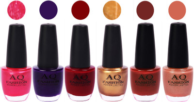 AQ Fashion Gel Nail Polish Combo 2408 Multicolor(Pack of 6)