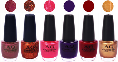 

AQ Fashion Gel Nail Polish Combo 2406 Multicolor(Pack of 6)