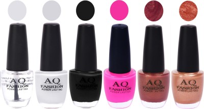 

AQ Fashion Gel Nail Polish Combo 2469 Multicolor(Pack of 6)