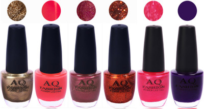 

AQ Fashion Gel Nail Polish Combo 2387 Multicolor(Pack of 6)