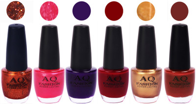 

AQ Fashion Gel Nail Polish Combo 2407 Multicolor(Pack of 6)