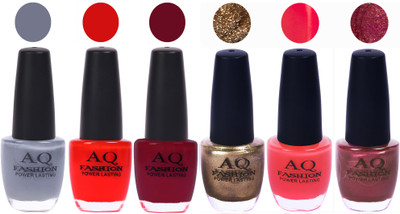 AQ Fashion Gel Nail Polish Combo 2445 Multicolor(Pack of 6)