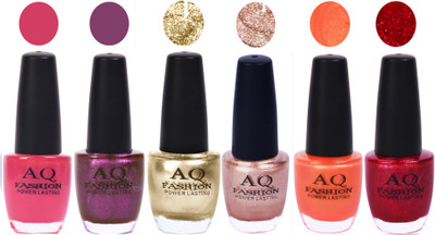

AQ Fashion Gel Nail Polish Combo 2493 Multicolor(Pack of 6)