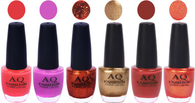 

AQ Fashion Gel Nail Polish Combo 2433 Multicolor(Pack of 6)