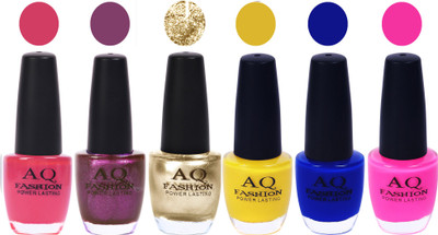 

AQ Fashion Gel Nail Polish Combo 2487 Multicolor(Pack of 6)