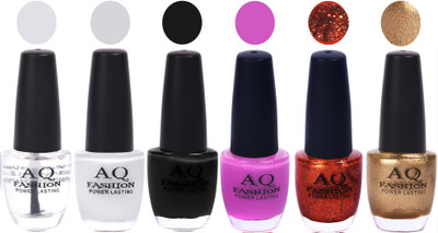 

AQ Fashion Gel Nail Polish Combo 2477 Multicolor(Pack of 6)