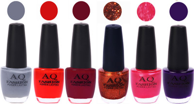

AQ Fashion Gel Nail Polish Combo 2446 Multicolor(Pack of 6)