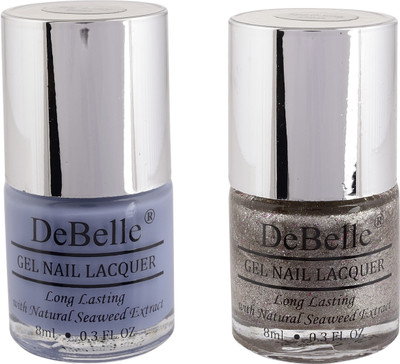 

DeBelle Natural Gel Nail Polish Combo of 2 (Purple, Glitter) Blueberry Bliss, Sparkling Dust(Pack of 2)