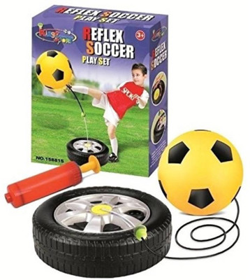 

sawan shopping mart Reflex Soccer Play Set for kids includes Adjustable Cord & Air pump with nozzle (Multicolor) Portable & Compact(Multicolor)