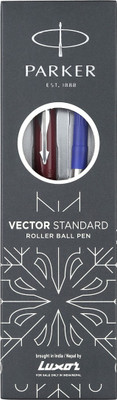 PARKER Vector Standard Chrome Trim� Roller Ball Pen(Ink Color - Blue)