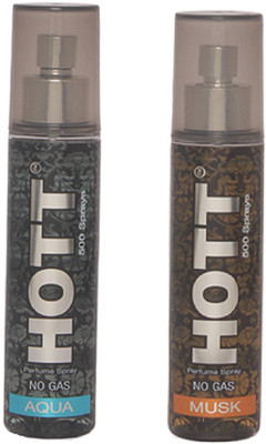 

HOTT AQUA & MUSK Perfume Spray for Men- (Set of 2) (60ml each) Perfume - 60 ml(For Men)