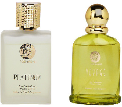 

Lyla Blanc Mens PLATINUM & Womens VOYAGE - (Set of 2 Perfume for Couple) (100ml each) Eau de Parfum - 100 ml(For Men & Women)