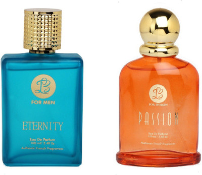 

Lyla Blanc Mens ETERNITY & Womens PASSION - (Set of 2 Perfume for Couple) (100ml each) Eau de Parfum - 100 ml(For Men & Women)