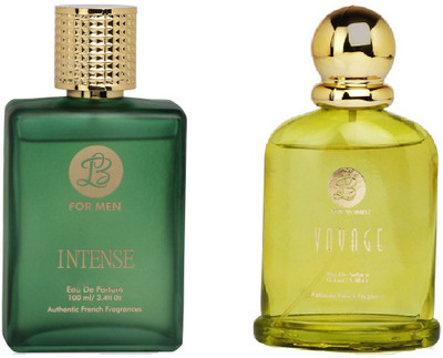 

Lyla Blanc Mens INTENSE & Womens VOYAGE - (Set of 2 Perfume for Couple) (100ml each) Eau de Parfum - 100 ml(For Men & Women)