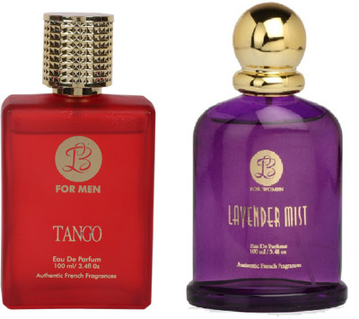 

Lyla Blanc Mens TANGO & Womens LAVENDER MIST - (Set of 2 Perfume for Couple) (100ml each) Eau de Parfum - 100 ml(For Men & Women)