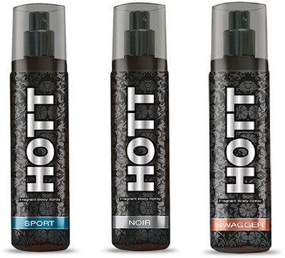 

HOTT SPORT, NOIR & SWAGGER Perfume Spray for Men- (Set of 3) (135ml each) Perfume - 135 ml(For Men)