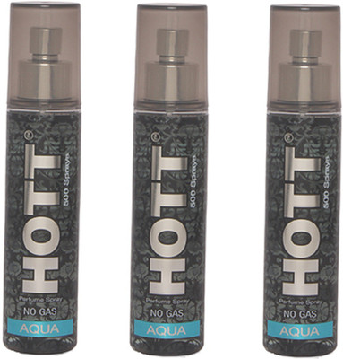 HOTT AQUA Perfume Spray for Men Pack of 3 (60ml each) Perfume - 60 ml(For Men)