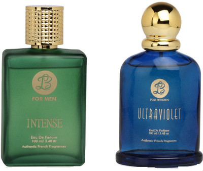 

Lyla Blanc Mens INTENSE & Womens ULTRA VOILENT - (Set of 2 Perfume for Couple) (100ml each) Eau de Parfum - 100 ml(For Men & Women)