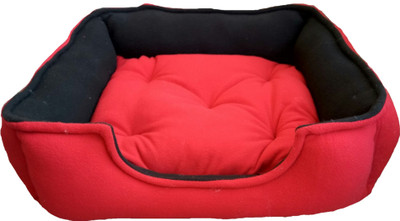 

Skora Imported High Quality Bolster Pet Bed For Dog & Cat (Small & Medium) Black And Red Color S Pet Bed(Red)