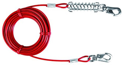 

W9 Tie-Out Cable/Leash for Dogs up to 54 Kg, 20 Feet 609 cm Dog Cord Leash(Red)