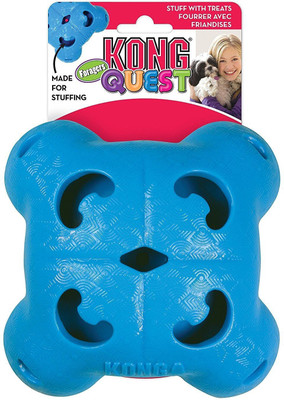 

Goofy Tails Kong Quest Foragers Quad Rubber Chew Toy, Treat Dispensing Toy For Dog