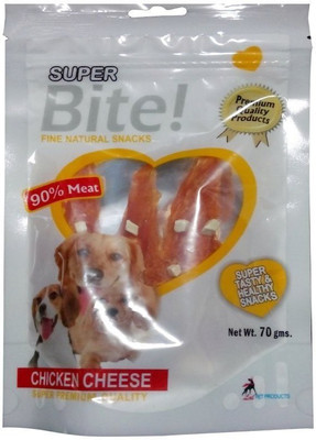 

Super Bite Jerky Chicken, Cheese Dog Treat(70 g, Pack of 3)