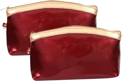 

MPK PERFECT Pack of 2 Cosmetic Pouch for Women Pouch(Maroon)