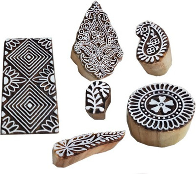 skart wooden printing blocks19 Printing Blocks(Pack of 6)