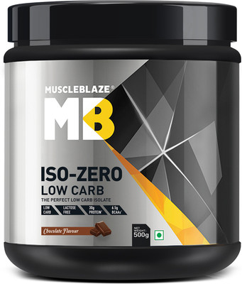 MuscleBlaze Iso zero, LOW CARB, Chocolate (0.5Kg) Whey Protein(500 g, Chocolate)