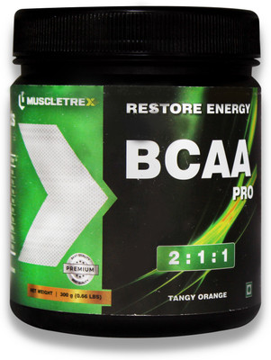 

Biotrex Nutraceuticals Muscletrex BCAA Pro 2:1:1 - Tangy Orange - 300gm (0.66 lbs) BCAA(300 g, Tangy Orange)