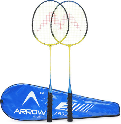 

Arrowmax WIDE BODY ALUMINIUM RACKET SET OF 2 PCS ( AB-333 BLUE) BY ONE SHOT RETAIL Blue Strung Badminton Racquet(G3 - 3.5 Inches, .3)