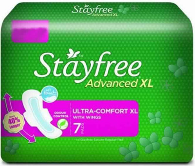 

Stayfree Advanced Xl Ultra-Comfort Napkins with Wings Sanitary Pad(Pack of 7)